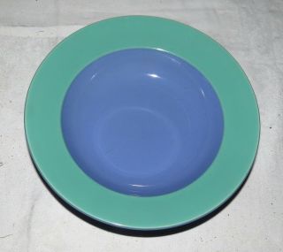 Lindt Stymeist Colorways 9 " Rimmed Soup Bowl - Blue And Green