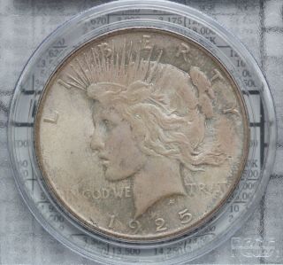 1925 Peace Dollar Pcgs Ms64 - Toned - Choice And -