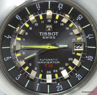 Rare Tissot 24 Hours Navigator T12 44596 EPSA Twin Crown 44MM Case 798 Movement 2