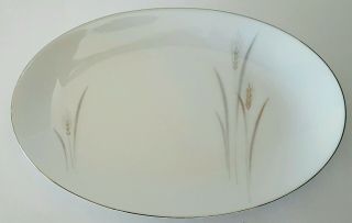 Platinum Wheat Oval Platter Fine China Japan M$ Max Schonfeld Serving