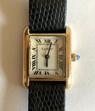 Vintage Cartier Gold Plated Women 