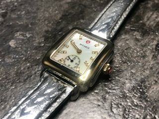 Michele Deco Two - Tone Diamond Dial Watch