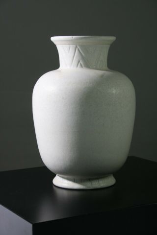 Gunnar Nylund - Large White Stoneware Vase - Rorstrand - Sweden - 1950s