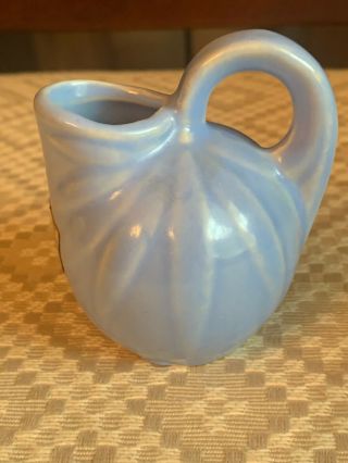 Hard To Find 1940’s Mccoy Miniature Gloss Blue Ball Pitcher