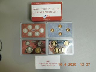 2009 United States Silver Proof Set - 18 Coins - Orig.  Box &