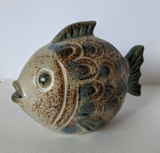 Counterpoint Stoneware Hand Painted Fish Bank San Francisco Made In Japan