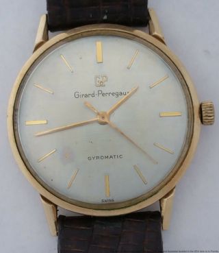 Vintage Girard Perregaux Gyromatic 1960s Gold Filled Automatic Mens Watch