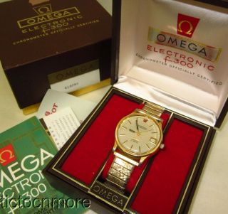 Vintage Omega Constellation Chronometer F300 Electronic Watch Mens & Box