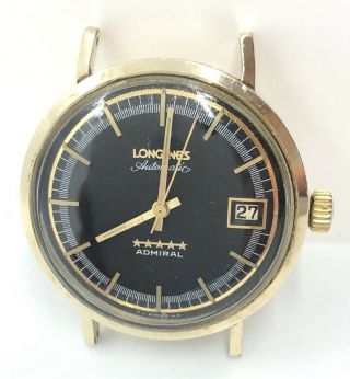 Vintage Longines Automatic Admiral 5 Star 10k Gold Filled Mens Watch