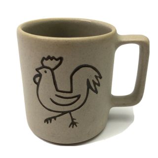 Vintage Pigeon Forge Pottery Mug,  Rooster Design,  Glazed Interior,  Adorable
