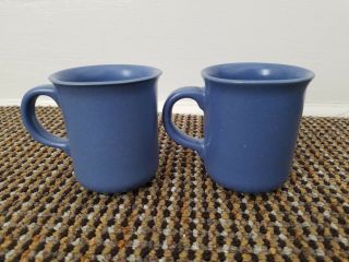 Set Of 2 Dansk Mesa Sky Blue Coffee Cups Kw/japan & Portugal