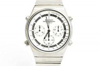 Seiko Speed Master Chronograph 7a28 - 7010 Quartz Mens Watch Authentic