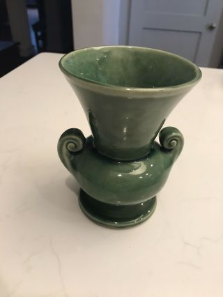 Vintage Mc Coy Green Vase 5 "