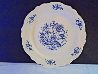 Blue Dresden By Sheffield Usa Dinner Plate 10 3/8 " Blue And White Vintage