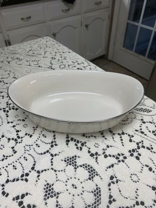 Retired Lenox China Moonspun 10” (1/8”) Oval Vegetable Serving Bowl Made In Usa
