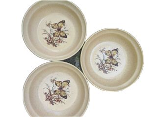 3 Treasure Craft Butterfly Cereal Bowls