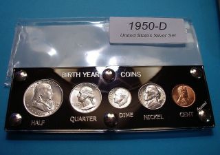 1950 - D Silver Birth Year Set Of U.  S.  Coins Choice Near To Uncirculated