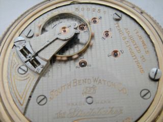 323 The Studebaker South Bend - 17j Adjusted 5 Pos 18s Pocket Watch