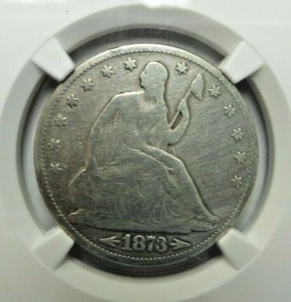 1873 Arrows Seated Liberty Half Dollar 50c Ngc Vg Details Cleaned G198
