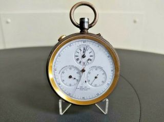 S.  Smith & Son 3 Dial Split Second Chronograph Pocket Watch For Restoration