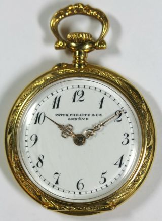 C.  1909 Patek Philippe Ladies Pocket Watch,  18k Gold Case,  Running