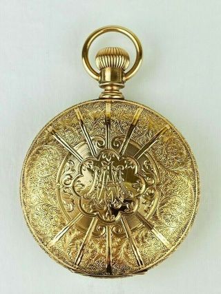 14k Gold Pocket Watch American Waltham Watch Co.  7j 6s Hunting Case Year 1888