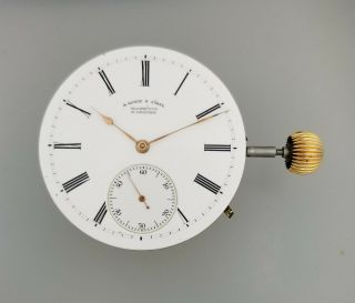 Antique A.  Lange & Sohne Glashutte Dresden Pocket Watch Movement - 45mm - Runs