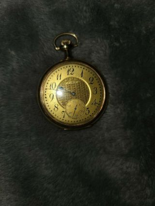 Antique Elgin 1907 Pocket Watch 14k Yellow Gold Case 17 Jewels U367