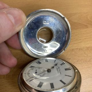 Antique Half Hunter J.  W.  Benson,  London Sterling Silver Pocket Watch - 2
