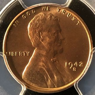 1942 - S 1c Rd Lincoln Wheat One Cent Pcgs Ms66,  Rd  37759387