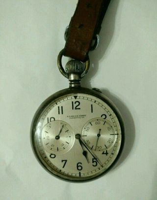 A.  Lange & Sohne Glashutte / Sa Pocket Watch Rare Antique Vintage