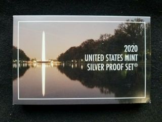 2020 Silver Proof Set With Jefferson Rev Nickel W/coa