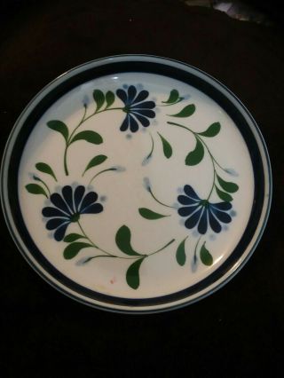 Dansk Sage Song Salad Plate 8 Inch Blue Flower Floral