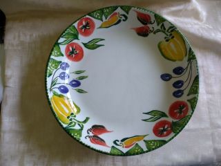 Vintage Arm Ceramica 13 " Pasta Vegetable Serving Bowl Hand Painted Italy