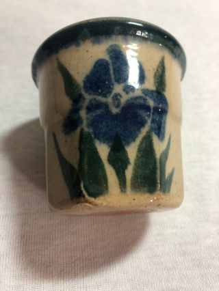 Monroe Salt Maine Stoneware Votive Candle/toothpick Holder Blue Iris