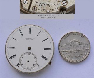 Old Patek Philippe Pocket Watch Movement 32.  3mm For Tiffany Co Ny Part