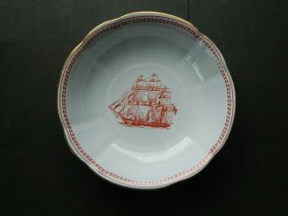 Spode Trade Winds Red 5 1/4 Sauce Berry Fruit Bowl