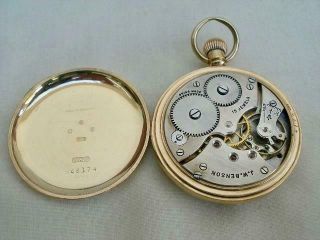 Good Quality J.  W.  Benson Solid 9 Carat Gold Gentleman ' s Pocket Watch. 3