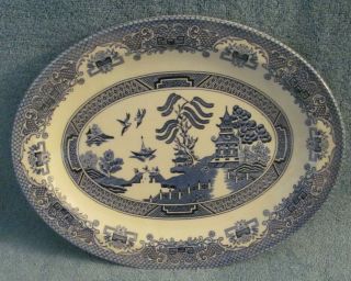 Blue Willow 11.  5 Inch Oval Serving Platter - From Estate