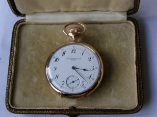 Unique 18k Gold Patek Philippe Chronometro Gondolo.  1909