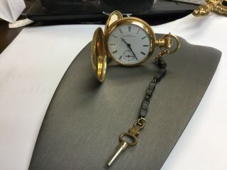 Antique 18k Solid Gold.  Pocket Watch,  Springfield Watch Co.  Circa 1880 Wchain