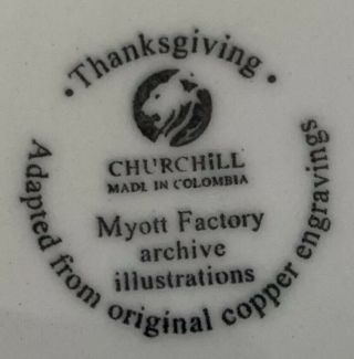 Pack of 4 Myott Churchill Thanksgiving Plates 2