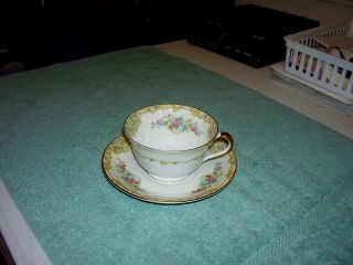 Vintage Noritake Alvin Cup And Saucer,  Gold Trim