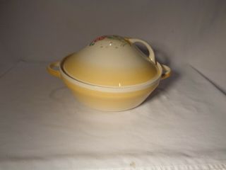 2 Pc Susie Cooper Art Deco Hp Dresden Spray 32 Ounce Covered Soup Tureen - Nr