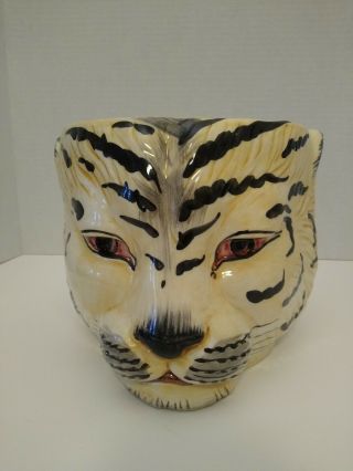 Tiger Ceramic Flower Pot Made In Italy By San Marco
