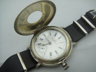 Hunter Omega Pocket Watch Vintage Marriage Customized To Wristwatch