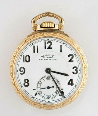 Hamilton 950b 23 Jewel " Railway Special " Pocket Watch - Modell 11 Case - Fine