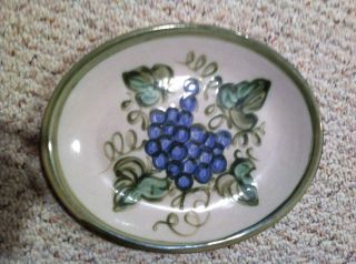 John B Taylor Oval Serving Platter - Blue Grapes Pattern - Ceramics