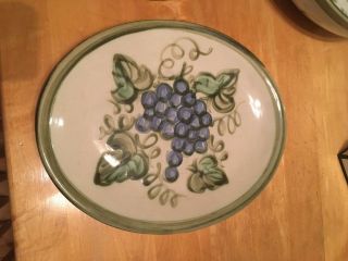 John B Taylor Oval Serving Platter - Blue Grapes Pattern - Ceramics 2