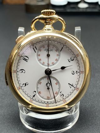 18k Tiffany & Co Split Second Chronograph 5 Minute Repeater Pocket Watch